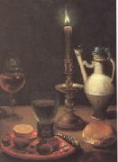 Gottfried Von Wedig Still Life with a Candle (mk05) Germany oil painting artist